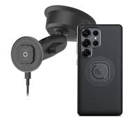 Quad Lock Heavy Duty Suction Car Phone Mount with MAG Phone Case and MAG Wireless Charging Head for Galaxy S25 Ultra