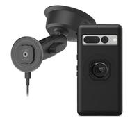 Quad Lock Heavy Duty Suction Car Phone Mount with MAG Phone Case and MAG Wireless Charging Head for Google Pixel 7 Pro