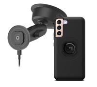 Quad Lock Heavy Duty Suction Car Phone Mount with MAG Phone Case and MAG Wireless Charging Head for Galaxy S22+