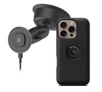 Quad Lock Heavy Duty Suction Car Phone Mount with MAG Phone Case and MAG Wireless Charging Head for iPhone 16 Pro