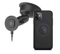 Quad Lock Heavy Duty Suction Car Phone Mount with MAG Phone Case and MAG Wireless Charging Head for iPhone 11