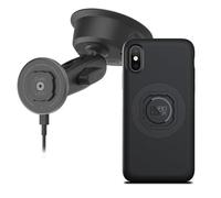 Quad Lock Heavy Duty Suction Car Phone Mount with MAG Phone Case and MAG Wireless Charging Head for iPhone X/XS