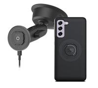 Quad Lock Heavy Duty Suction Car Phone Mount with MAG Phone Case and MAG Wireless Charging Head for Galaxy S21 FE