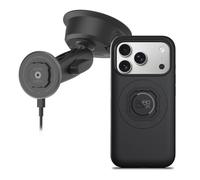 Quad Lock Heavy Duty Suction Car Phone Mount with MAG Phone Case and MAG Wireless Charging Head for iPhone 17 Pro