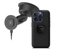 Quad Lock Heavy Duty Suction Car Phone Mount with MAG Phone Case and MAG Wireless Charging Head for iPhone 15 Pro