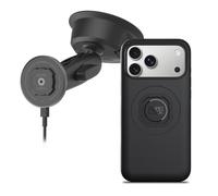 Quad Lock Heavy Duty Suction Cup Car Phone Holder with MAG Case and MAG Wireless Charging Head for iPhone 17 Pro Max