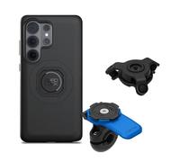 Quad Lock Mirror Motorcycle Phone Mount with Vibration Dampener and MAG Phone Case for Galaxy S26 Ultra