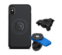 Quad Lock Mirror Motorcycle Phone Mount with Vibration Dampener and MAG Phone Case for iPhone X/XS