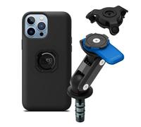 Quad Lock Motorcycle Fork Stem Phone Mount Kit with Vibration Dampener and iPhone 13 Pro Max MAG Case