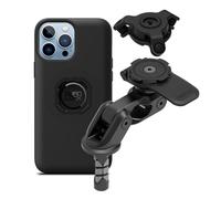 Quad Lock Motorcycle Fork Stem Phone Mount PRO Kit with Vibration Dampener and iPhone 13 Pro Max MAG Case