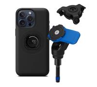 Quad Lock Motorcycle Handlebar Clamp Bolt Phone Mount Kit with Vibration Dampener and iPhone 15 Pro Max MAG Case