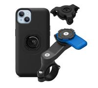 Quad Lock Motorcycle Handlebar Phone Mount Kit with Vibration Dampener and iPhone 14 Plus MAG Case
