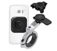Quad Lock Motorcycle Handlebar Phone Mount PRO Chrome - Large Kit with Vibration Dampener and MAG Universal Adaptor
