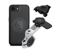 Quad Lock Motorcycle Handlebar Phone Mount PRO Chrome with Vibration Dampener and MAG Phone Case for iPhone 17e