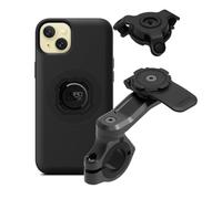 Quad Lock Motorcycle Handlebar Phone Mount PRO Kit with Vibration Dampener and iPhone 15 Plus MAG Case