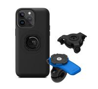 Quad Lock Motorcycle Mirror Phone Mount Kit with Vibration Dampener and iPhone 14 Pro Max MAG Case