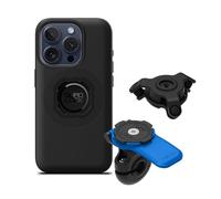 Quad Lock Motorcycle Mirror Phone Mount Kit with Vibration Dampener and iPhone 15 Pro MAG Case