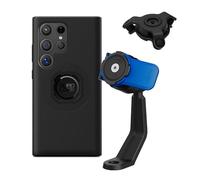 Quad Lock Motorcycle Mirror Stem Phone Mount Kit with Vibration Dampener and Galaxy S24 Ultra MAG Case