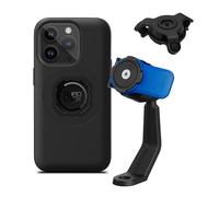 Quad Lock Motorcycle Mirror Stem Phone Mount Kit with Vibration Dampener and iPhone 14 Pro MAG Case