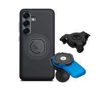 Quad Lock Motorcycle Phone Holder with 1" Ball Adapter Kit with Vibration Shock Absorber and Galaxy S25 MAG Case