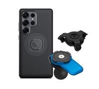 Quad Lock Motorcycle Phone Holder with 1" Ball Adapter Kit with Vibration Shock Absorber and Galaxy S25 Ultra MAG Case