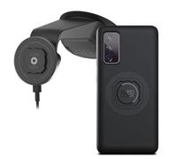 Quad Lock Windscreen/Dashboard Suction (V6) Car Phone Mount with MAG Phone Case and MAG Wireless Charging Head for Galaxy S20 FE