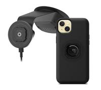 Quad Lock Windscreen/Dashboard Suction (V6) Car Phone Mount with MAG Phone Case and MAG Wireless Charging Head for iPhone 15 Plus