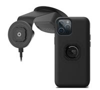 Quad Lock Windscreen/Dashboard Suction (V6) Car Phone Mount with MAG Phone Case and MAG Wireless Charging Head for iPhone 12/12 Pro