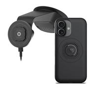 Quad Lock Windscreen/Dashboard Suction (V6) Car Phone Mount with MAG Phone Case and MAG Wireless Charging Head for iPhone 17