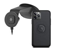 Quad Lock Windscreen/Dashboard Suction (V6) Car Phone Mount with MAG Phone Case and MAG Wireless Charging Head for iPhone 11 Pro