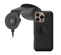 Quad Lock Windscreen/Dashboard Suction (V6) Car Phone Mount with MAG Phone Case and MAG Wireless Charging Head for iPhone 16 Pro Max