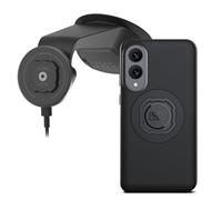 Quad Lock Windscreen/Dashboard Suction (V6) Car Phone Mount with MAG Phone Case and MAG Wireless Charging Head for Galaxy S25 Edge