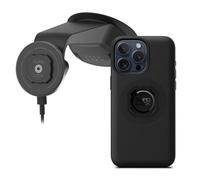 Quad Lock Windscreen/Dashboard Suction (V6) Car Phone Mount with MAG Phone Case and MAG Wireless Charging Head for iPhone 15 Pro Max