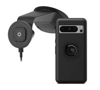 Quad Lock Windscreen/Dashboard Suction (V6) Car Phone Mount with MAG Phone Case and MAG Wireless Charging Head for Google Pixel 8 Pro