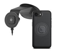 Quad Lock Windscreen/Dashboard Suction (V6) Car Phone Mount with MAG Phone Case and MAG Wireless Charging Head for iPhone 17e