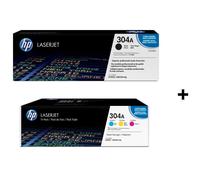 Quad Pack (4 toner set) of HP 304A CMYK Toner