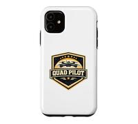 Quad Pilot FPV Drone Racing Vintage Badge Military Gift Case for iPhone 11