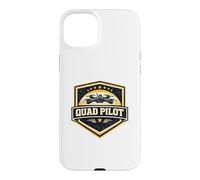 Quad Pilot FPV Drone Racing Vintage Badge Military Gift Case for iPhone 15 Plus