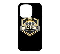 Quad Pilot FPV Drone Racing Vintage Badge Military Gift Case for iPhone 15 Pro