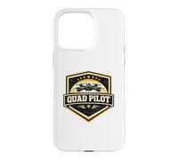 Quad Pilot FPV Drone Racing Vintage Badge Military Gift Case for iPhone 15 Pro Max
