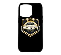 Quad Pilot FPV Drone Racing Vintage Badge Military Gift Case for iPhone 15 Pro Max