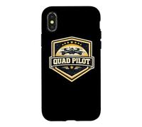 Quad Pilot FPV Drone Racing Vintage Badge Military Gift Case for iPhone X/XS