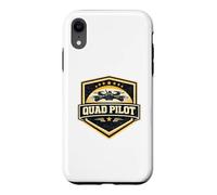 Quad Pilot FPV Drone Racing Vintage Badge Military Gift Case for iPhone XR