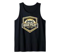 Quad Pilot FPV Drone Racing Vintage Badge Military Gift Tank Top