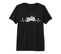 Quad Riding ATV Quad Biker Quads Road Bike Heartbeat Quad Premium T-Shirt