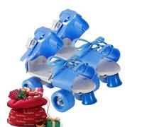 Quad Roller Skates - Quad Roller Shoes | Adjustable Roller Skates with 4 Wheels and Double Design, No Need to Take Off Your Shoes, Retro Quad Skates for Recreation Activities All