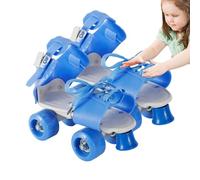 Quad Roller Skates - Quad Roller Shoes | Adjustable Roller Skates With 4 Wheels And Double Row Design, No Need To Take Off Shoes, Outdoor Recreation Retro Quad Skates For Teenagers Kids Boys