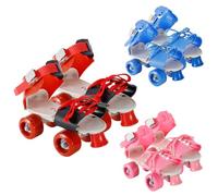 Quad Skates Skating Shoes Four Wheel Module Double Row Design No Need to Remove Shoes Outdoor Recreation with 4 Wheels | teen
