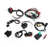 Quad Wire Harness, Complete Electrics Stator Coil CDI Solenoid Relay for 50cc 70cc 110cc 125cc ATV Quad Bike