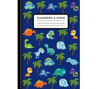 Quaderno a righe 1 elementare e 2 elementare con margine - Dinosauri: Quaderni di prima elementare a righe , Quadernone righe 1 elementare , Quaderno piccolo righe di seconda